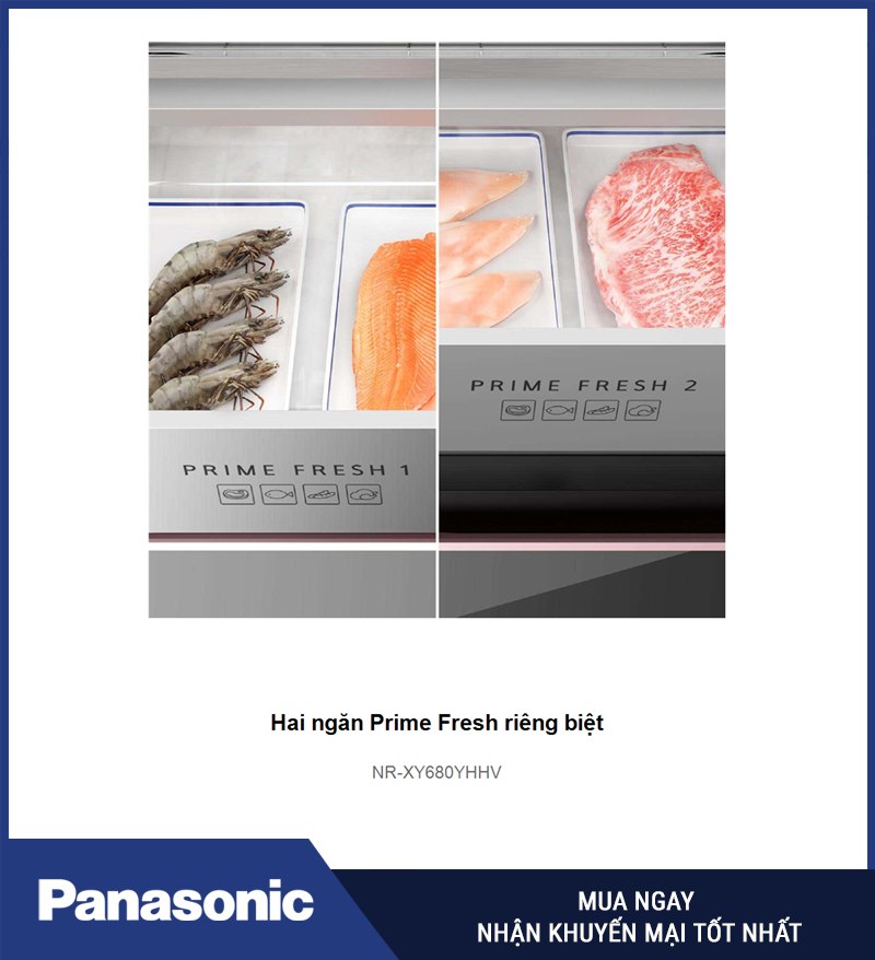 Hai ngăn Prime Fresh riêng biệt