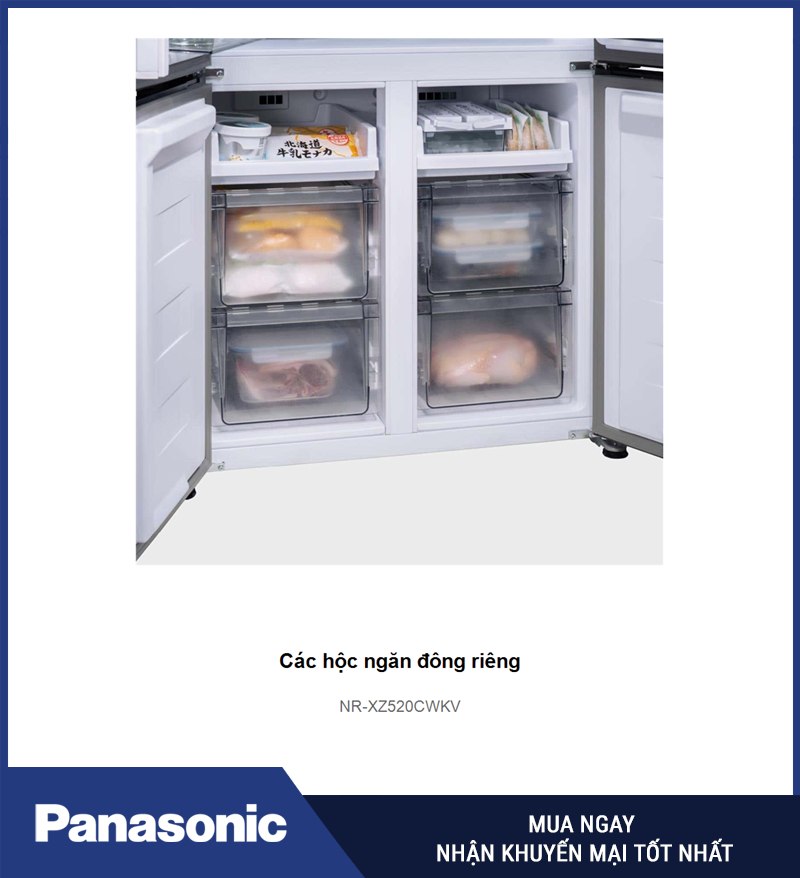 Các hộc ngăn đông riêng