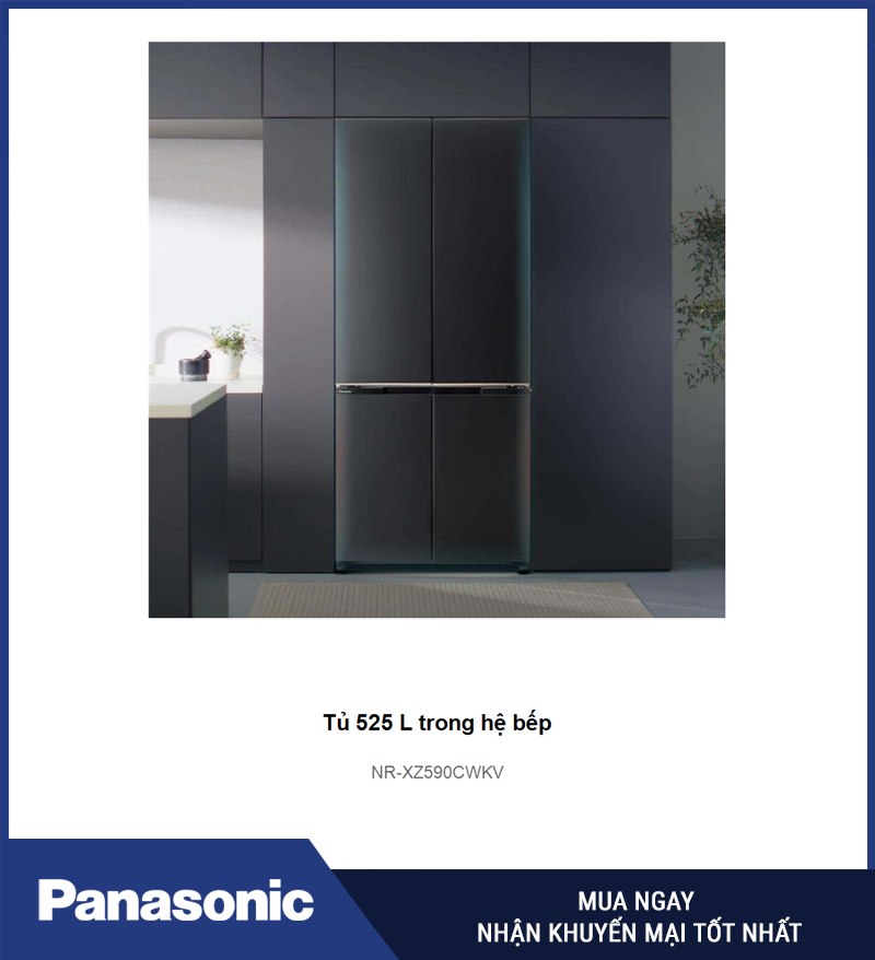 Tủ 525 L trong hệ bếp
