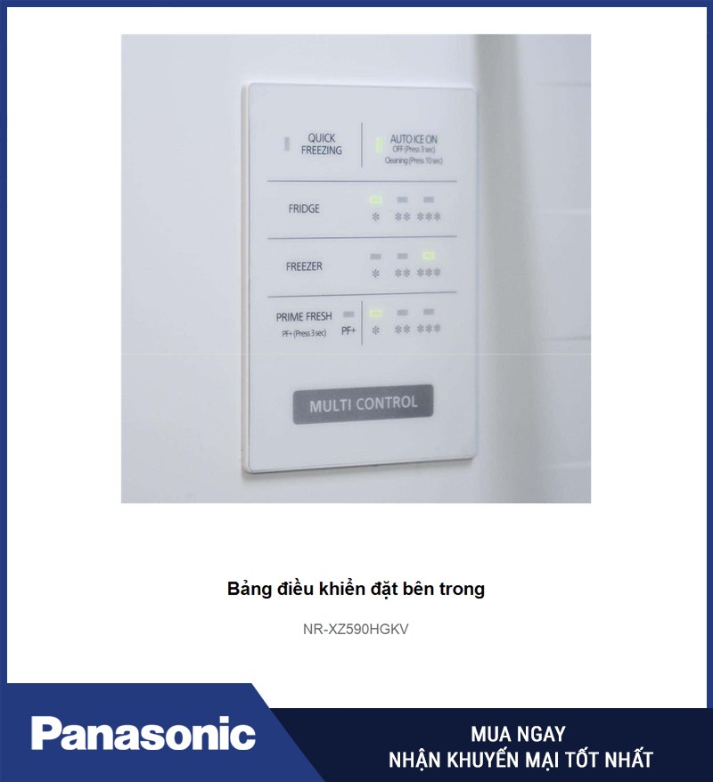 Bảng điều khiển đặt bên trong