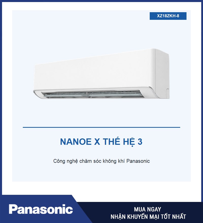 XZ18ZKH-8 sử dụng nanoe X thế hệ 3.