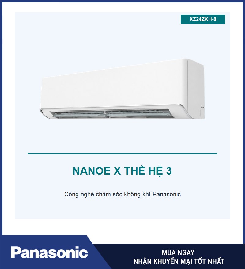 XZ24ZKH-8 sử dụng nanoe X thế hệ 3.