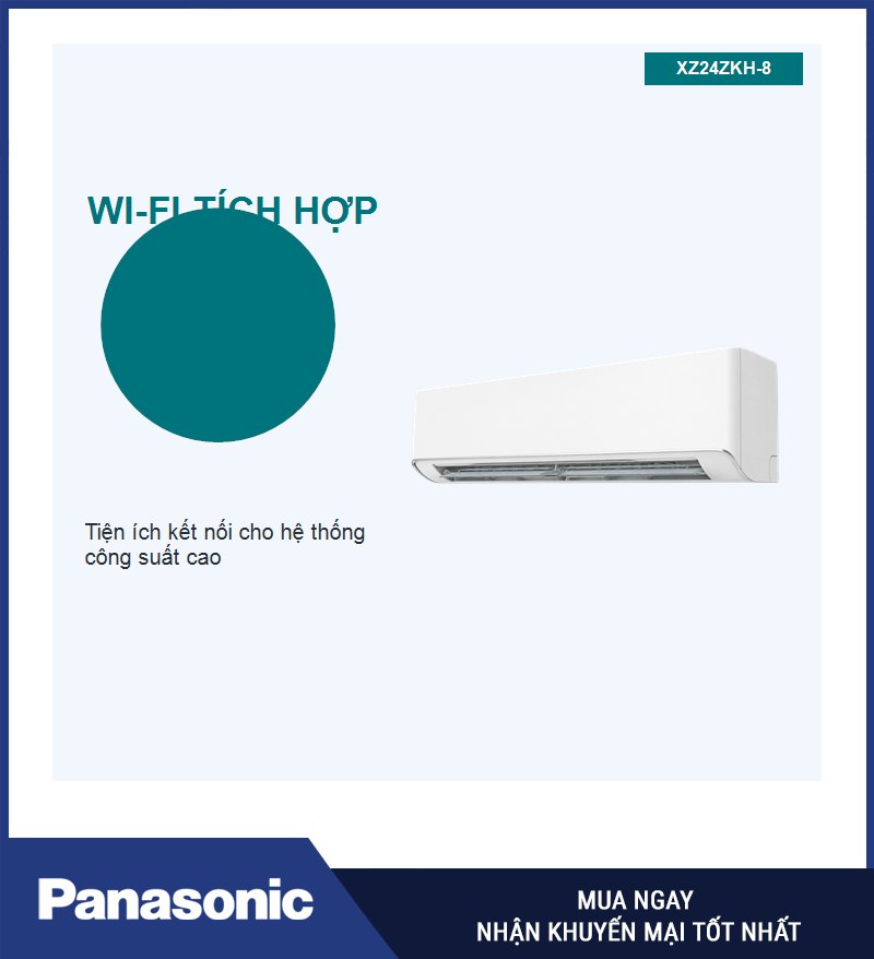 Wi-Fi tích hợp là tiện ích kết nối của hệ thống công suất cao.
